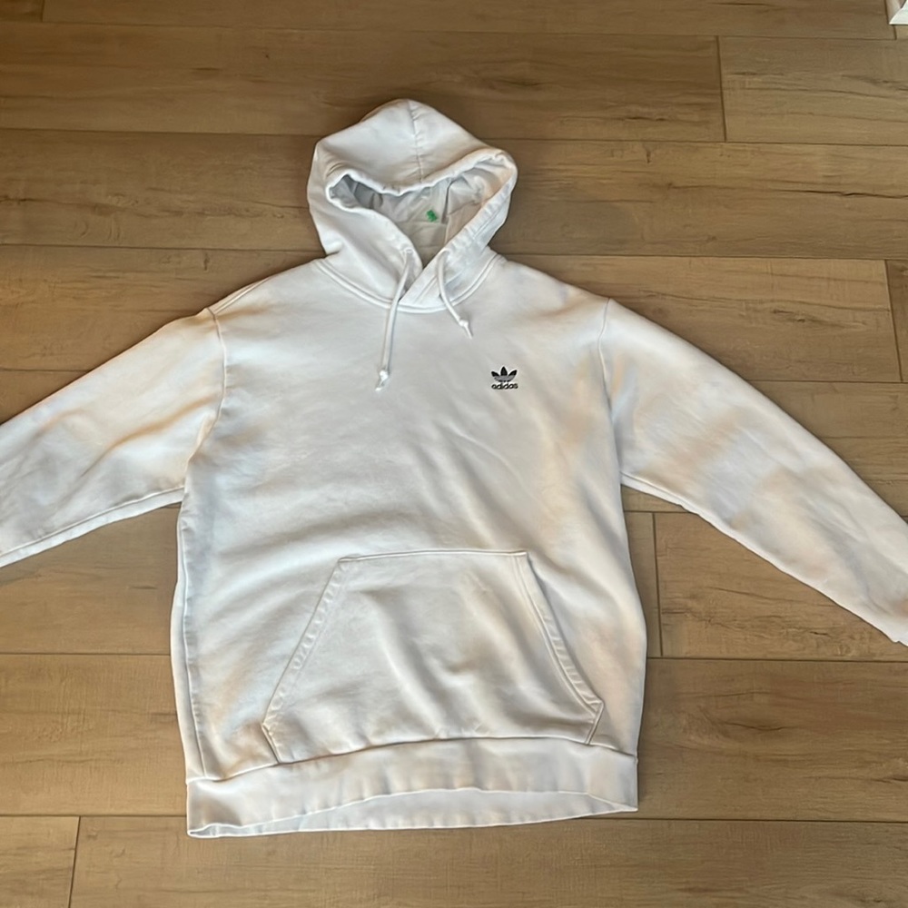 Prefect condition white Adidas men’s (large) hoodie